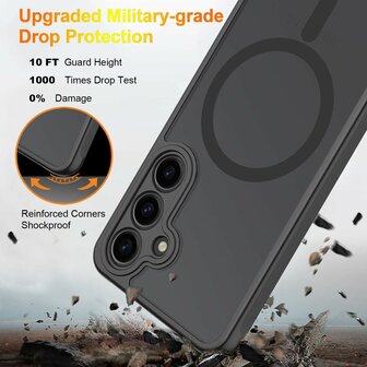 Samsung S24 Plus Zwart - Matte Armor - Geschikt voor MagSafe