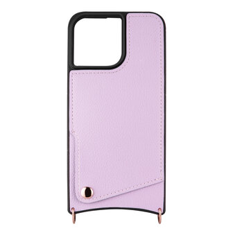 iPhone 15 Pro Paars - Back Cover met Bandje