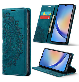 Samsung S24 Plus Emerald Green - Mandala Book Case