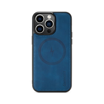 iPhone 15 Pro Navy Blue- 2 in 1 MagSafe Book Case