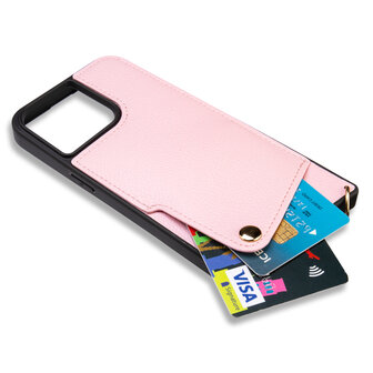 iPhone 15 Pro Roze - Back Cover met Bandje