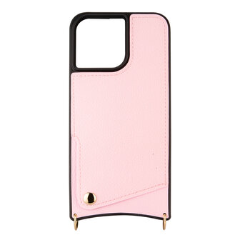 iPhone 15 Pro Roze - Back Cover met Bandje