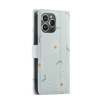 iPhone 14 Pro Max met Madeliefje Print - Book Case