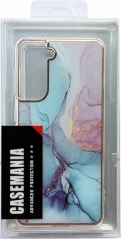 Samsung S23 Plus - Marmer Back Cover - Blauw