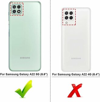 Samsung A22 5G - Siliconen Back Cover - Transparant