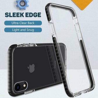 iPhone XR Zwart - Gel Armor Back Cover