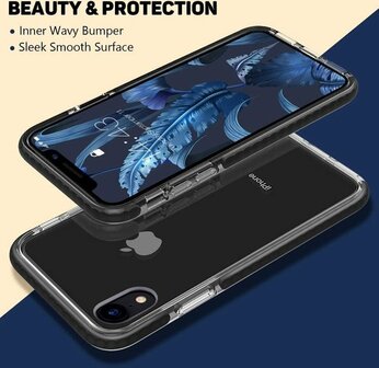 iPhone XR Zwart - Gel Armor Back Cover