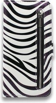 Samsung S7 Edge - Book Case met Rits - Zebra