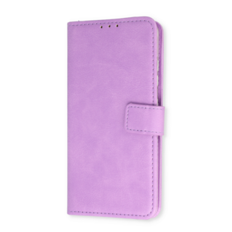 iPhone 15 Pro - Book Case &amp;amp; Glas - Paars