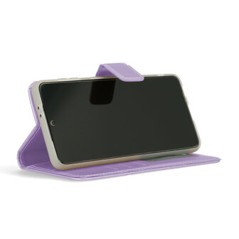 iPhone 15 Pro - Book Case &amp;amp; Glas - Paars