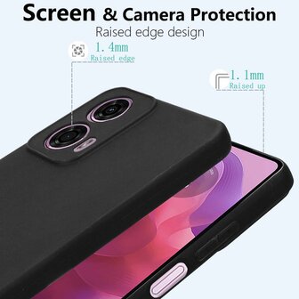 Moto G35 - Siliconen Back Cover - Zwart