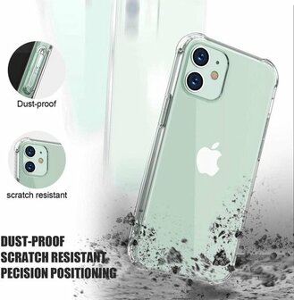 iPhone 12 Mini - Anti Shock &amp;amp; 2X Glas - Transparant