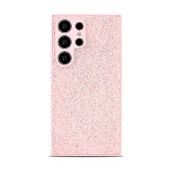 Samsung Galaxy S25 Ultra - Roze - Diamant Glitter Back Cover