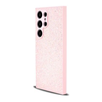 Samsung Galaxy S25 Ultra - Roze - Diamant Glitter Back Cover