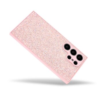 Samsung Galaxy S25 Ultra - Roze - Diamant Glitter Back Cover