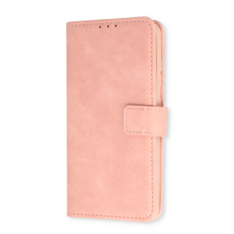 iPhone 15 Pro Max - Book Case &amp;amp; Privacy Glas - Baby Roze