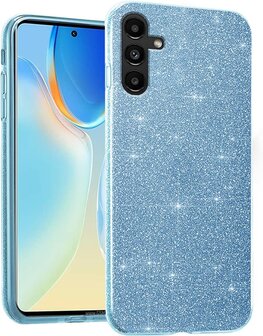 Samsung A25 - Glitter Back Cover - Blauw