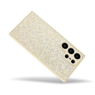 Samsung Galaxy S25 Ultra - Goud - Diamant Glitter Back Cover