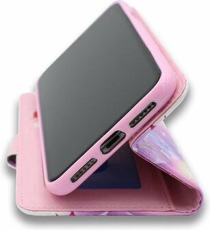 Samsung S10E - Book Case met Rits - Bloemen &amp;amp; Vlinders