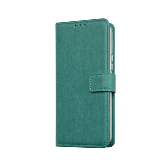 iPhone 15 Pro - Book Case &amp;amp; Full Glas - Turquoise