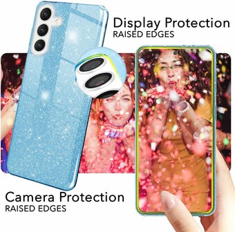 Samsung A26 - Blauw - Glitter Back Cover