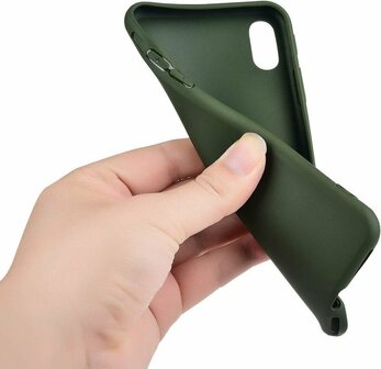 iPhone XR - Siliconen Back Cover - Groen