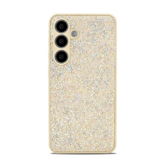 Samsung Galaxy S25 Plus - Goud - Diamant Glitter Back Cover