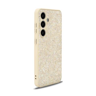 Samsung Galaxy S25 Plus - Goud - Diamant Glitter Back Cover