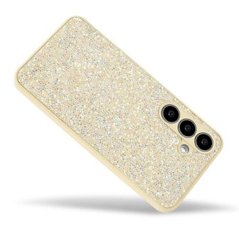 Samsung Galaxy S25 Plus - Goud - Diamant Glitter Back Cover