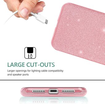 Samsung A15 - Glitter Back Cover - Roze