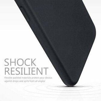 iPhone XR - Siliconen Back Cover - Zwart