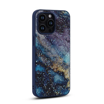 iPhone 12 Pro - Diamant Marmer Glitter - Blauw