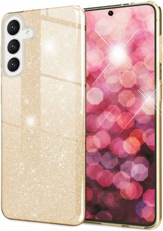 Samsung A36 - Glitter Back Cover - Goud