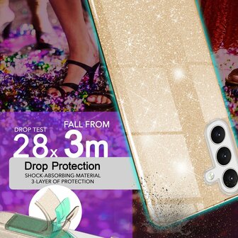 Samsung A36 - Glitter Back Cover - Goud