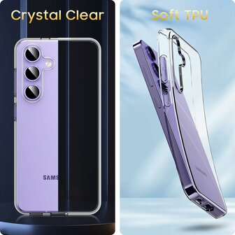 Samsung S24 FE - Back Cover &amp;amp; 2x Glas - Transparant