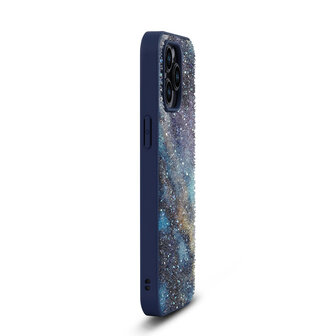 iPhone 15 Pro Max - Diamant Marmer Glitter - Blauw