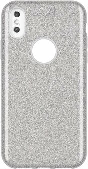 iPhone XR - Glitter Back Cover - Silver