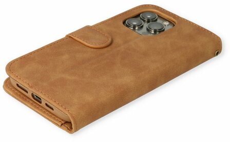 iPhone 14 Pro Max Sienna Brown - HQ Rits Book Case