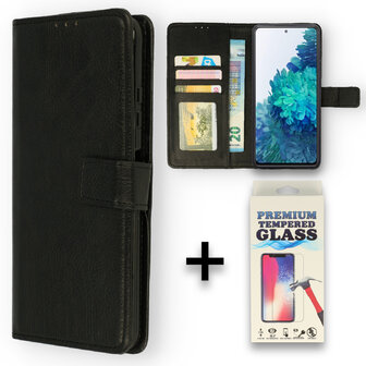 Nokia X10 &amp;amp; X20 - Book Case &amp;amp; Glas - Zwart