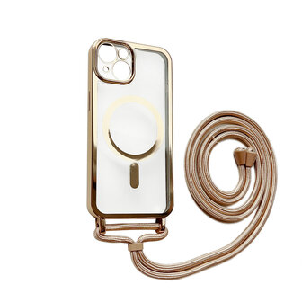 iPhone 12 Goud - Magsafe TPU met Koord