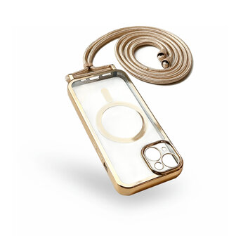 iPhone 12 Goud - Magsafe TPU met Koord