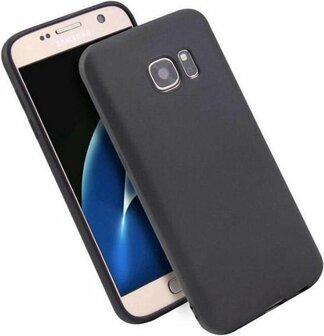 Samsung S7 Edge - Siliconen Back Cover - Zwart