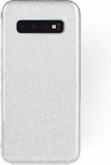 Samsung S10 - Glitter Back Cover - Zilver