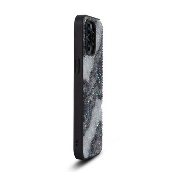 iPhone 12 Pro - Diamant Marmer Glitter - Zwart