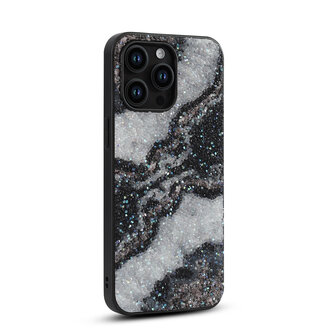 iPhone 12 Pro - Diamant Marmer Glitter - Zwart