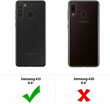 Samsung A21 - Siliconen Back Cover - Geel