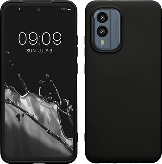 Nokia X30 - Siliconen Back Cover - Zwart