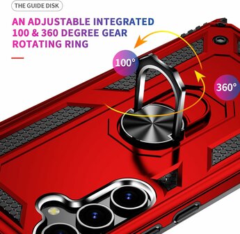 Samsung S24 Plus Rood - Armor met Kickstand Ring