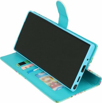 Samsung S23 Ultra met Marmer Aqua Print - Book Case