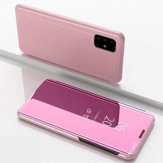 Samsung A71 - Clear View Case - Ros&eacute;goud